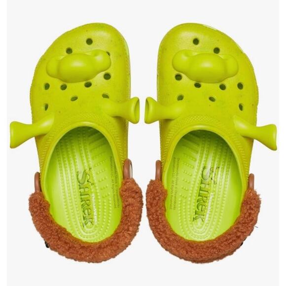 NWT Crocs Unisex Kids' Dreamworks Classic Shrek Clog in Lime Punch, sz 13 - Picture 3 of 13